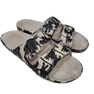 Freedom Moses tropical palm tree mens sandal slipper Sz 42 or US 9